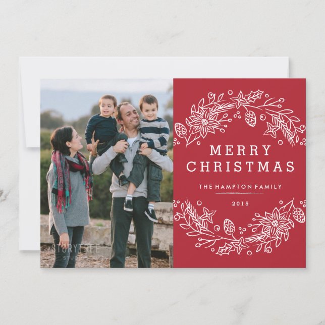 Weihnachtskarte - Berry Feiertagskarte (Vorderseite)