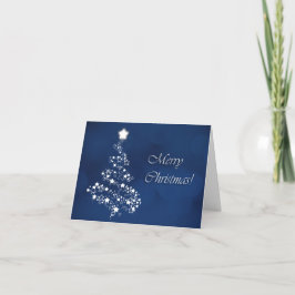 Weihnachtskarte Blau & Weiß mit Gebet Dankeskarte
