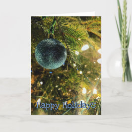 Weihnachtskarte Blue Ornament Feiertagskarte