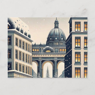 Weihnachtskarte Brandenburger Tor Berlin Postkarte