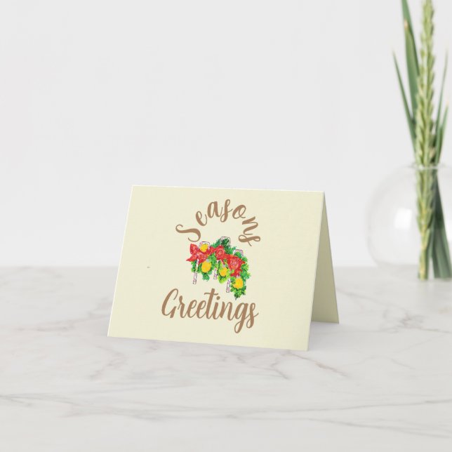 Weihnachtskarte : Candy Canes Feiertagskarte (Vorderseite)