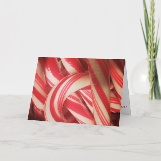 Weihnachtskarte "Candy Canes" Karte (Vorderseite)