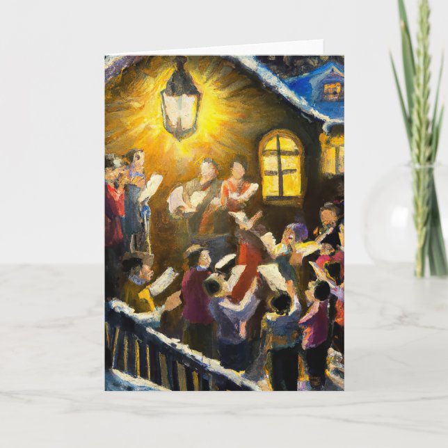 Weihnachtskarte Carols Feiertagskarte (Vorderseite)