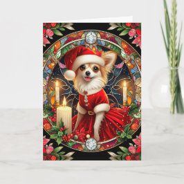 Weihnachtskarte Chihuahua Santa Dress Karte
