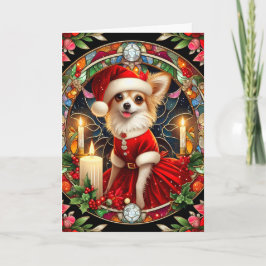 Weihnachtskarte Chihuahua Santa Karte