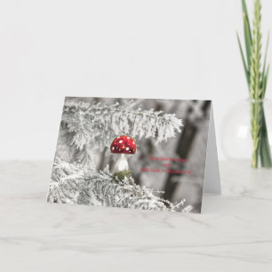 Weihnachtskarte Christbaum Fliegenpilz Feiertagskarte