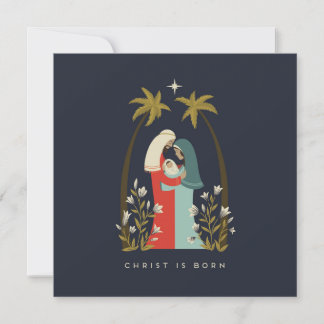 Weihnachtskarte Christus ist geboren Feiertagskarte
