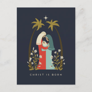 Weihnachtskarte Christus ist geboren Feiertagspostkarte