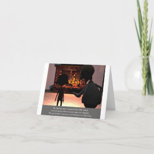 Weihnachtskarte: Cooles Feuerskelett Toter Santa  Feiertagskarte