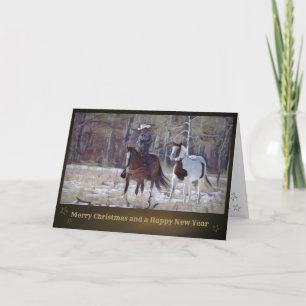 Weihnachtskarte "Cowboy" Feiertagskarte