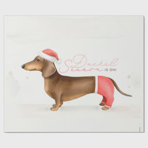 Weihnachtskarte Dackel „DackelSeasonOn“ Geschenkpapier