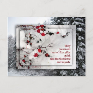 Weihnachtskarte "das Geschenk des Gottes " Feiertagspostkarte