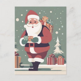 Weihnachtskarte der 1960er Jahre Vintager 60er Wei Feiertagspostkarte