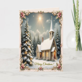 Weihnachtskarte der christlichen Kirche Feiertagskarte