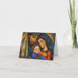 Weihnachtskarte der Heiligen Familie Feiertagskarte