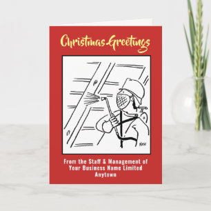 Weihnachtskarte der Holzbehandlungsfirma Feiertagskarte