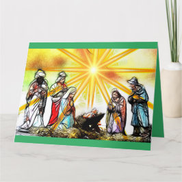 Weihnachtskarte der Krippe Dankeskarte