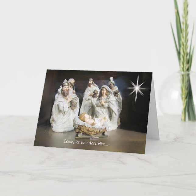 Weihnachtskarte der Krippe Feiertagskarte (Vorderseite)