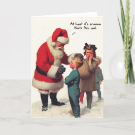 Weihnachtskarte - Der Nordpol des Weihnachtsmannes Feiertagskarte