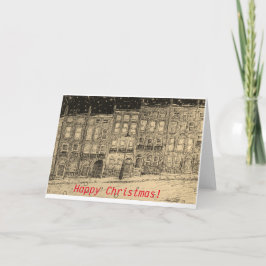 Weihnachtskarte der schneebedeckten Straßenszene Feiertagskarte