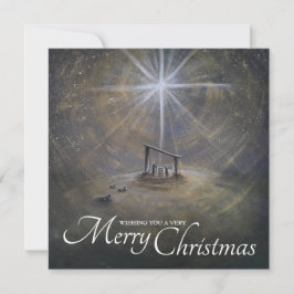 Weihnachtskarte der Weihnachtskrippen, flacher Pla Feiertagskarte