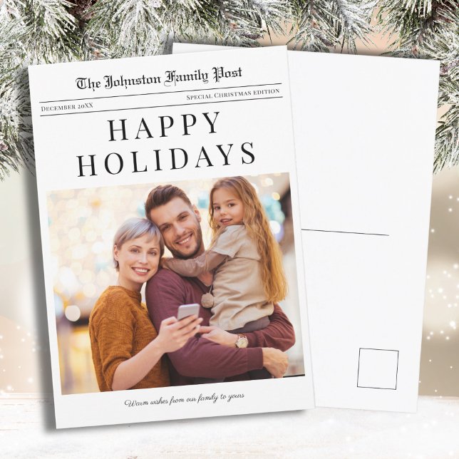Weihnachtskarte der Zeitung mit Foto Feiertagskarte (Von Creator hochgeladen)