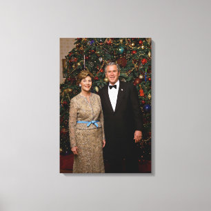 Weihnachtskarte des amerikanischen Präsidenten Geo Leinwanddruck
