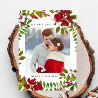 Weihnachtskarte des botanischen Fotos