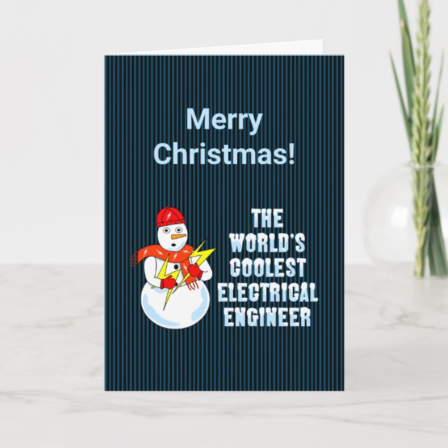 Weihnachtskarte des coolsten Elektroingenieurs Dankeskarte (Vorderseite)