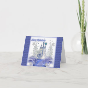 Weihnachtskarte des Eisschlosses Feiertagskarte