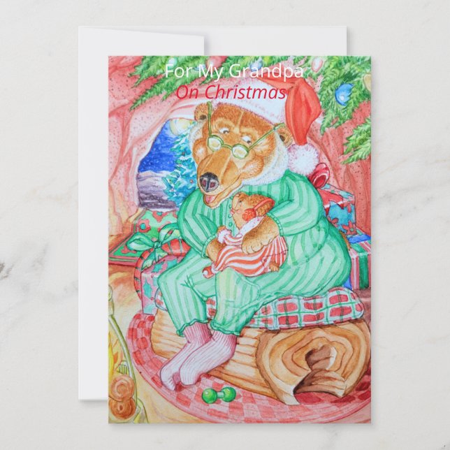 Weihnachtskarte des Großvaters Feiertagskarte (Vorderseite)