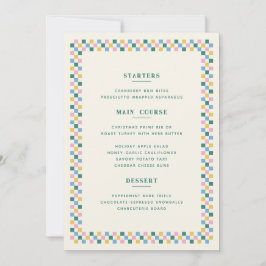 Weihnachtskarte des Holiday Checkerboard - Aquamar Feiertagskarte