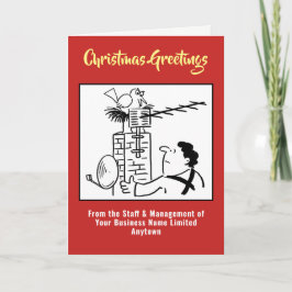 Weihnachtskarte des Installers der Luft- oder Sate Feiertagskarte