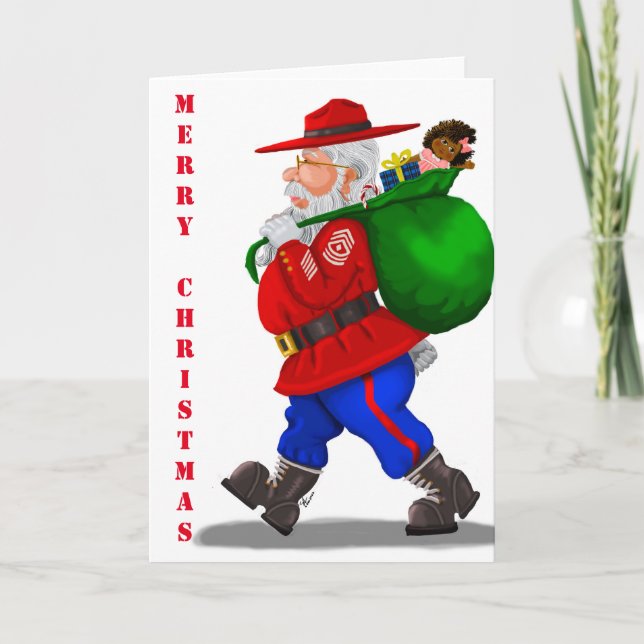 Weihnachtskarte des militärischen Weihnachtsmanns Karte (Vorderseite)