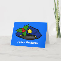 Weihnachtskarte des Polizisten für die Anpassung