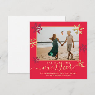 Weihnachtskarte des Roten Fotos Ankündigung