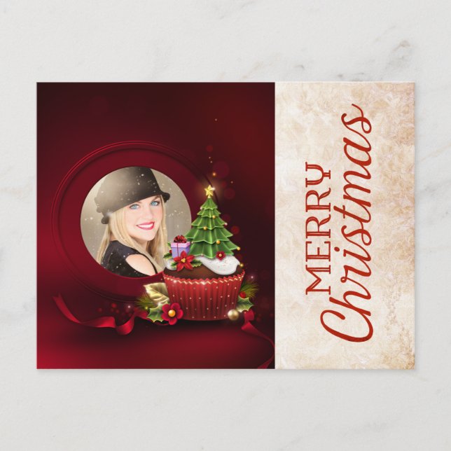 Weihnachtskarte des Santa Foto Feiertagspostkarte (Vorderseite)