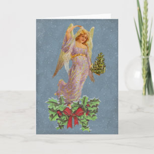 Weihnachtskarte des Vintage Angel Feiertagskarte