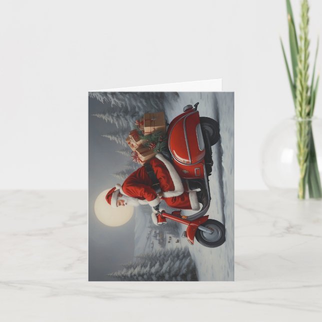 Weihnachtskarte des Weihnachtsmanns 2 Karte (Vorderseite)