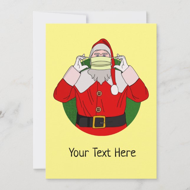 Weihnachtskarte des Weihnachtsmanns Einladung (Vorderseite)