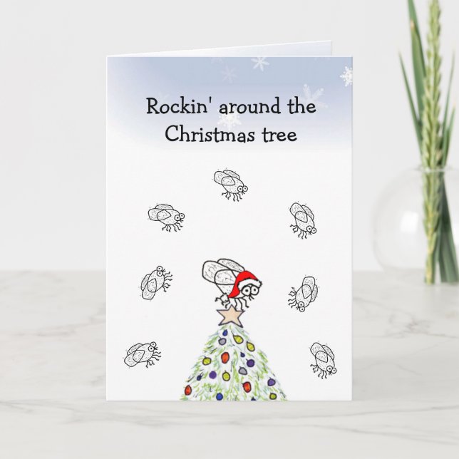 Weihnachtskarte des Weihnachtsmanns Feiertagskarte (Vorderseite)