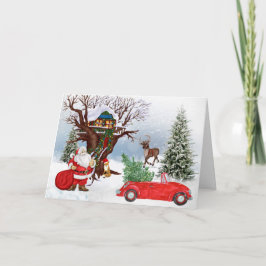Weihnachtskarte des Weihnachtsmanns Feiertagskarte