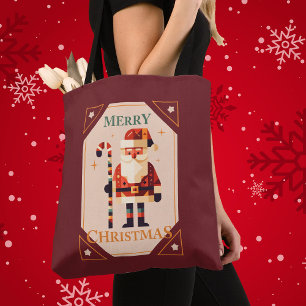 Weihnachtskarte des Weihnachtsmanns mit Zuckerstan