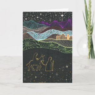 Weihnachtskarte. Design "Reise nach Bethlehem" Karte