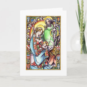 Weihnachtskarte: Die Geburt Christi Feiertagskarte