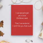 Weihnachtskarte, die ich dir nicht mag feiertagskarte<br><div class="desc">Dieses Design entstand aus meiner einzigartigen Acrylmalerei. Sie kann personalisiert werden, indem Sie auf die Schaltfläche Anpassen klicken und den Namen, die Initialen oder die Wörter ändern. Sie können auch die Textfarbe und den Textstil ändern oder den Text für nur ein Bild löschen. Kontaktieren Sie mich unter colorflowcreations@gmail.com , wenn...</div>
