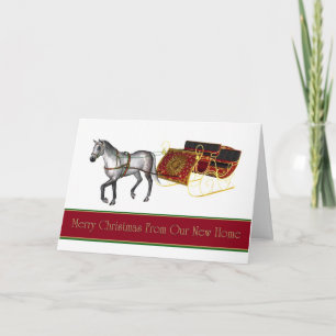 Weihnachtskarte, die wir umgezogen haben feiertagskarte