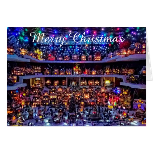 Weihnachtskarte - Dorfszene (Vorderseite (Horizontal))