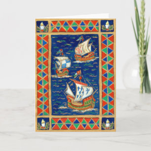 Weihnachtskarte - Drei Schiffe Feiertagskarte