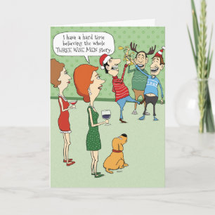 Weihnachtskarte: Drei Weisen Feiertagskarte